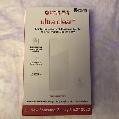 Zagg Invisible Shield Ultra Clear+/Samsung Galaxy S 6.2 2020 Screen Protector Nw • $10.99