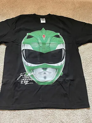 Mighty Morphin Power Rangers Green Ranger Helmet Tommy Oliver Shirt Size Large • $45