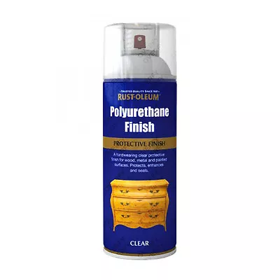 X1 Rust-Oleum Ultra-Tough Polyurethane Clear Varnish Aerosol Spray Paint Matt • £9.19