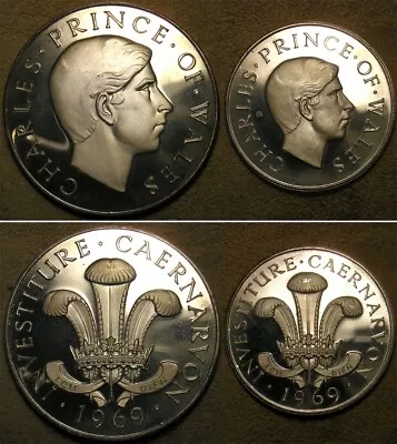 $31 • Buy Charles, Prince Of Wales, 1969 Investiture Silver Medal Proof Set #626 * RARE *