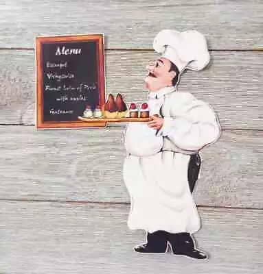 Italian Chef Wall Decal Kitchen Prepasted  Cook 4.5 Inch * Chalkboard Deserts • $3.79