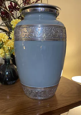 Artistic Cremation Urns For Human Ashes - Lovely Blue & Unique  Aluminum Metal • $15