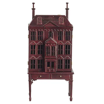 Pickering Doll's Dollhouse In Mahogany By JBM - Dollhouse Miniature • $145.68