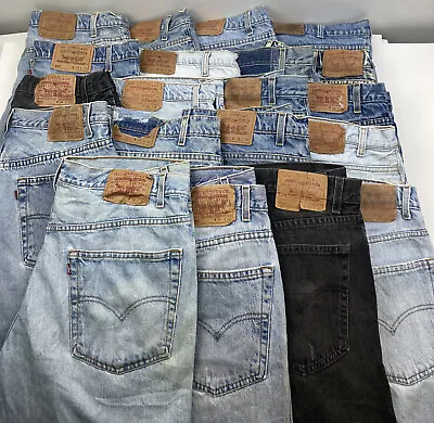 Wholesale Bulk Lot Of 20 Vintage Paper Tab Levi's Jeans Size 38 Blue / Black • $149.99