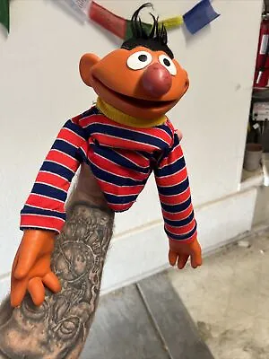 Vintage 1970’s Ernie Sesame Street Muppets Hard Plastic Hand Puppet   • $15