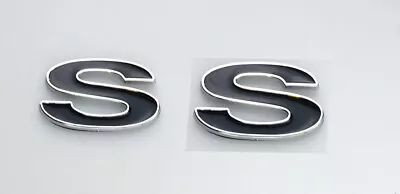 Pair Set For 96-02 SLP SS Fender Emblem Badge 12369965R (Chrome & Black) • $16.99