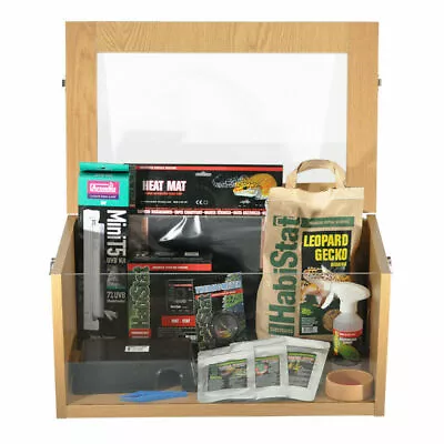 £209.99 • Buy HabiStat Leopard Gecko Complete Starter Kit Wood Terrainium
