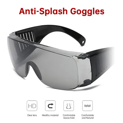 Anti Fog Safety Eye Protection Eyewear Safety Glasses Goggles Lab Work Black • $3.99