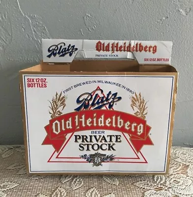 Vintage Blatz Beer 6 Pack Bottle Carrier Old Heidelberg Carton Case • $12.95