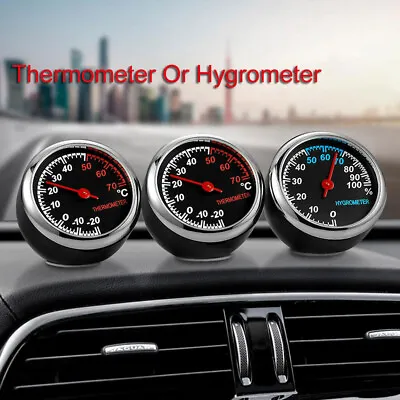 £6.68 • Buy Mini Car Digital Clock Auto Watch Thermometer Hygrometer Guage Meters Decoration