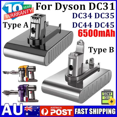 6500mAh Sony Cell Battery For Dyson DC31 Type A/B DC34 DC44 DC45 Animal Vacuum • $34.98