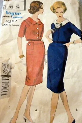 LOVELY VTG 1960s DRESS VOGUE SPECIAL DESIGN Sewing Pattern 12/32 • $7.99