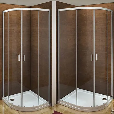 £130 • Buy Aica Offset Quadrant Shower Enclosure & Tray Walk In Corner Cubicle Glass Door