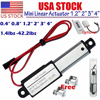 Electric Micro Mini Linear Actuator Motor 12V 0.4  0.8  1.2  2  3  4  Fast Speed • $17.99