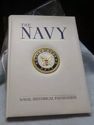 ** Vintage - US NAVY - Thick COFFEE TABLE BOOK - HUGE - HISTORICAL FOUNDATION • $15.33