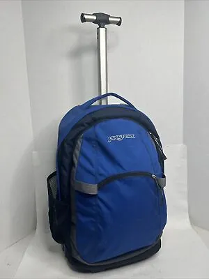 JanSport Driver 8 Rolling Backpack And Travel Bag Carry On With Wheels Blue • £56.41