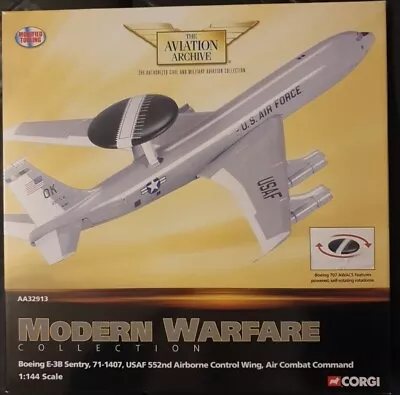 Corgi Aviation Boeing E-3B Sentry USAF 552nd C.Wing Air Combat Command AA32913 • £124.99