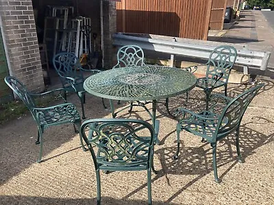 £180 • Buy Cast Aluminium Garden Table And Chairs Patio Set