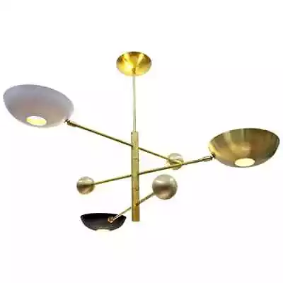 Orbitale Brass Chandelier 3 Rotating Balanced Arms 120 Cm 48 Inches Diameter • $436.46