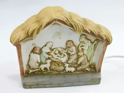 VTG Illuminated Ceramic Christmas Lighted Nativity Scene Creche Lamp Nightlight • £16.40