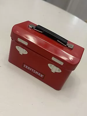 Craftsman Mini Miniature Tool Box *Red Tin Metal 4 X 2.5  *Business Card Size • $13.99
