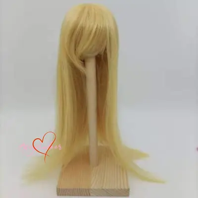 1/8 1/6 1/4 1/3 Uncle BJD Wig Long Straight Doll Hair Long Bangs Blonde Gold • $15.01