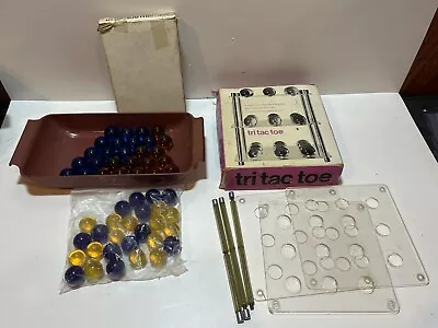 Vintage Marble Game 3D Level Tri Tac Toe PARTS Almost Complete W/ Extra Marbles • $25