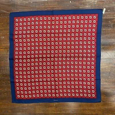 $4.25 • Buy Vintage Gucci 100% Silk Scarf Made In Italy