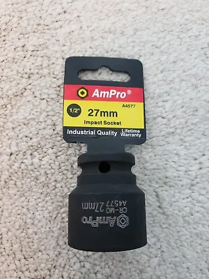 AmPro 27mm Impact Socket 1/2  Drive 6-point NEW Ships Free • $9.99