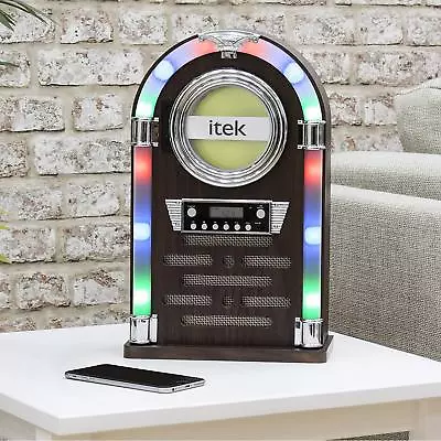 Tabletop Jukebox - ITek I60018CD Bluetooth CD Player FM Radio Remote Control • £49.95