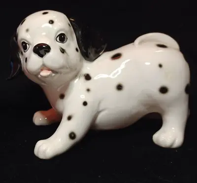 Vintage Otagiri Dalmatian Puppy Dog Piggy Bank W/ Original Sticker & Stopper • $7.99