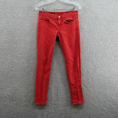 J Crew Jeans Womens 28 Red Toothpick Fit 24 Ankle Low Rise • $5.39