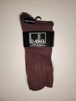 B.Ella Ladies Wool Angora Blend Socks Dark Brown USA • $18