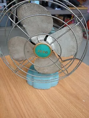 ZERO Electric Fan VTG McGraw Edison Model 1250R Blue 9  Tested WORKS • $24.95