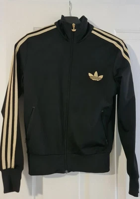 $16 • Buy Adidas Jacket Black/Gold       Laides Size 12