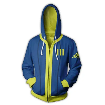 Fallout 4 Nate Vault 111 Men Women Hoodie Sweatshirt Zip Up Cosplay Jacket • $24.99