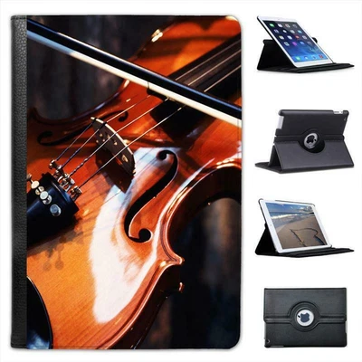 £9.99 • Buy Close Up Of Wooden Violin & Bow Folio Leather Case For IPad Mini & Retina