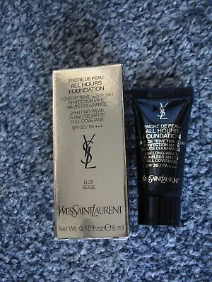 YSL All Hours Foundation 5ml  Yves Saint Laurent NEW BOXED CHOOSE SHADE BELOW • £3.50