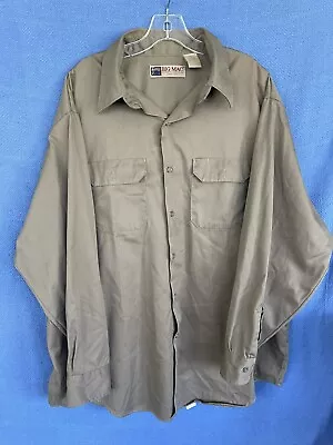 Vintage Big Mac Long Sleeve Work Shirt Khaki Size 2 XL • $24.99