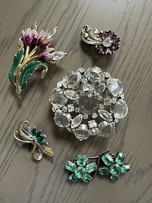 Schreiner Mazer Sterling Boucher Coro 5pc Brooch Jewelry Lot • $899