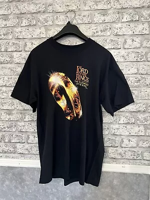 Vintage Lord Of The Rings Screen Stars T-shirt Black Short Sleeve Size Large • £34