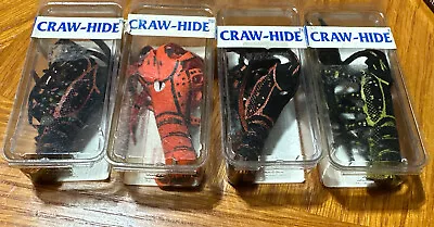 4 Vintage 5 Star Craw-Hide Leather Crawdad Jig Lures Colors In Description NOS • $19.95