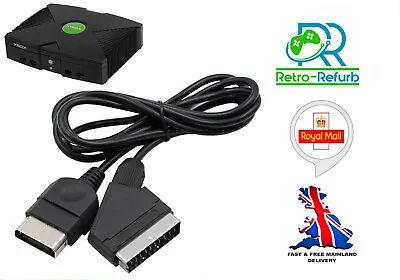 Original Xbox RGB Scart Cable TV Lead Stereo Sound - Brand NEW - UK • £7.49