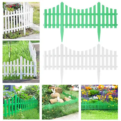 £15.95 • Buy 6-18PCS Garden Lawn Palisade Edging Border Wall Flowerbed Fence Picket Panels UK