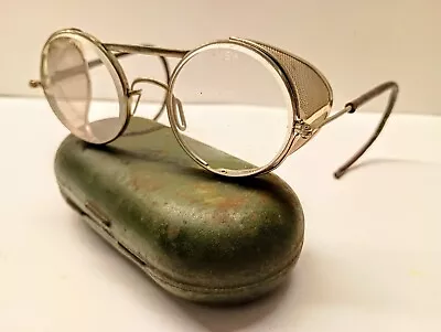 Antique MSA Safety Glasses-Steampunk With Metal Case • $49.99