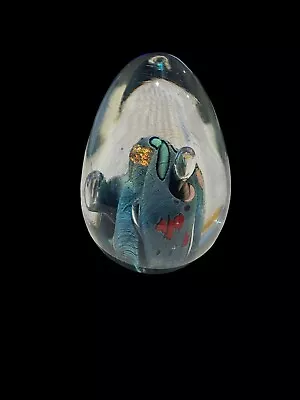 Rollin Karg Signed Dichroic Iridescent Handblown Studio Art Glass Paperweight • $50