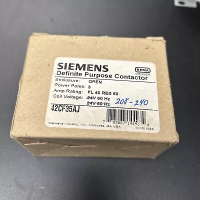 SIEMENS 42CF35AJ FURNAS Contactor RELAY 3-Pole 40A 240V Coil New In Box • $35