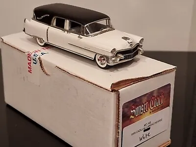 Motor City USA Models 1955 Cadillac Landau Hearse 1/43 MC-103 Sunset Coach White • $1799.90