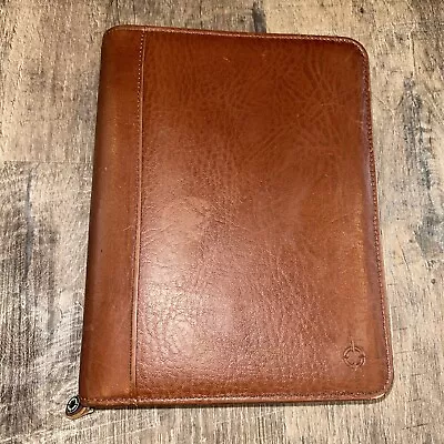 Franklin Covey Classic Brown Leather Zip Around Planner 7 Rings • $35