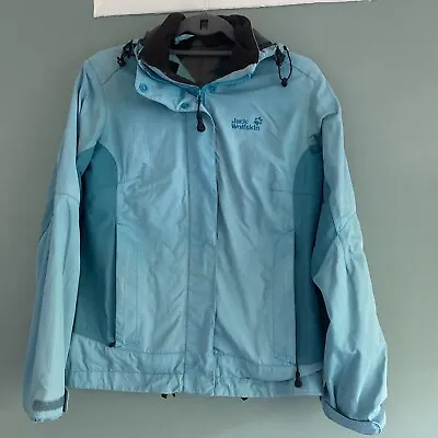 JACK WOLFSKIN Texapore Rain Coat Blue Womens Small /medium • £2.99